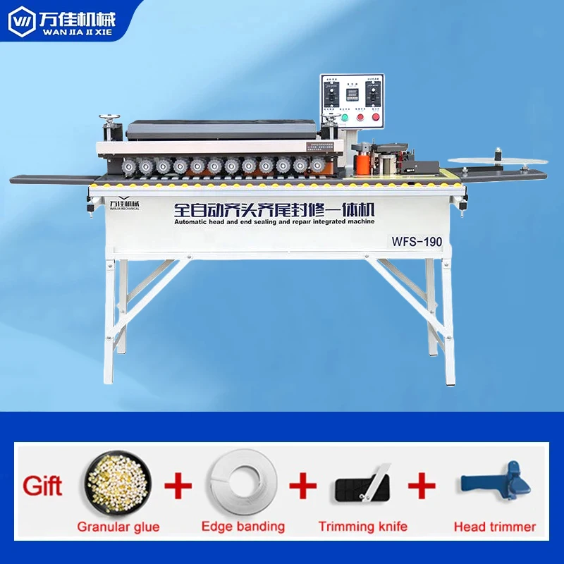 

Новая многофункциональная машина для обрезки прямых и кривых кромок WFS-190. Автоматическая машина для обрезки и полировки кромок.