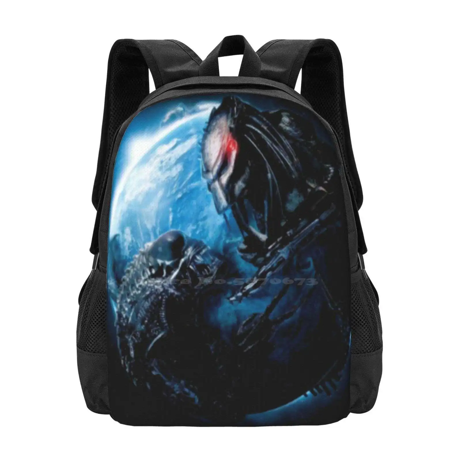 Vs Alien desain pola Laptop tas sekolah perjalanan Vs Alien Horor film film Fantastic Alien Vs Scarry anak-anak lucu keren seram