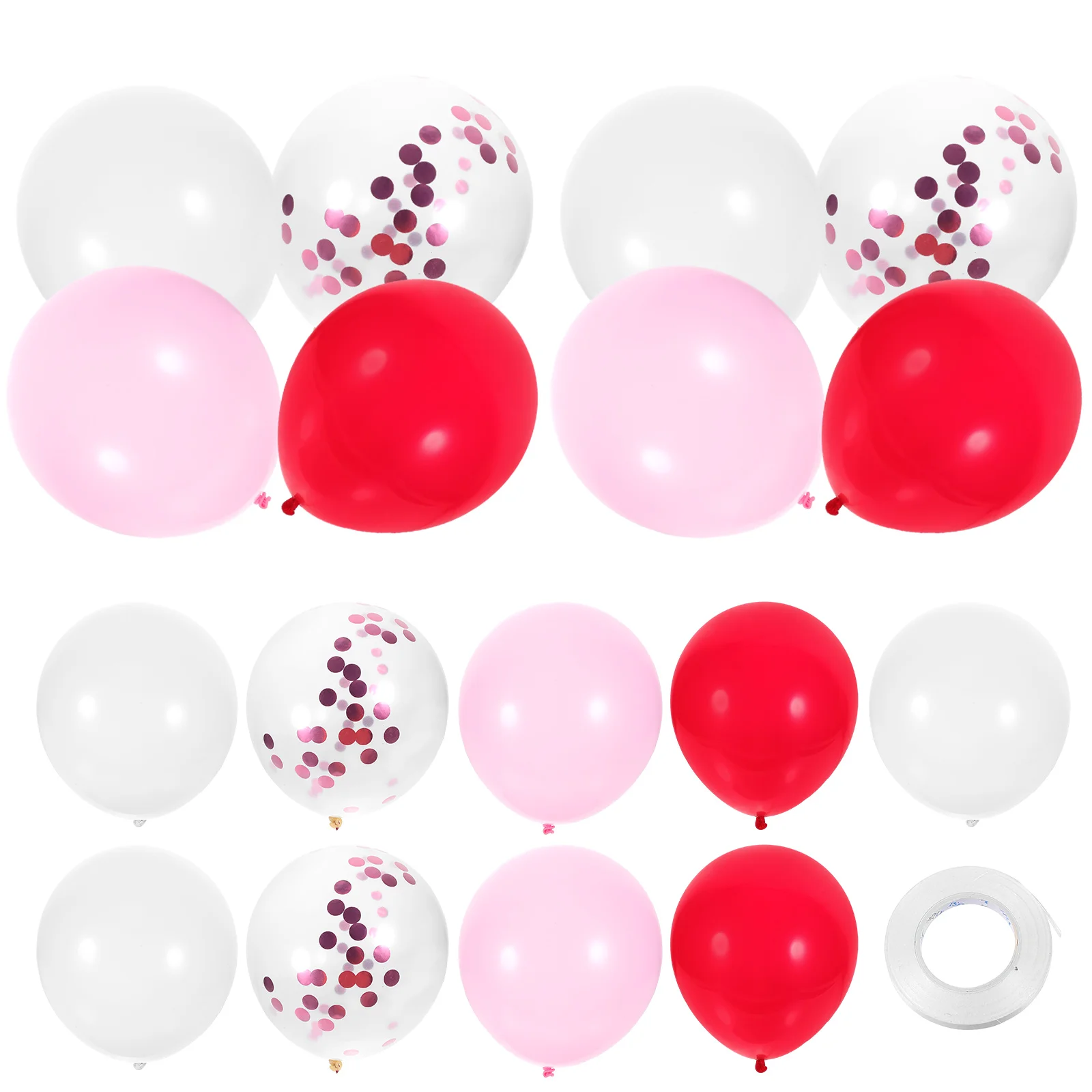 

40 Pcs Valentine's Day Balloon Balloons Romantic Wedding Pink Emulsion Decoration Valentines Party