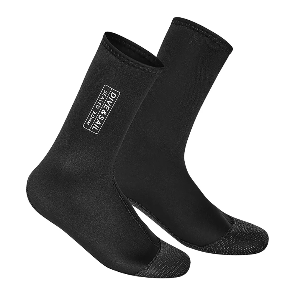 3mm Neoprene Diving Socks Keep Warm Black Diving Shoes Anti-scratch Non-slip Scuba Wetsuit Socks Surfing Snorkeling Boots Water