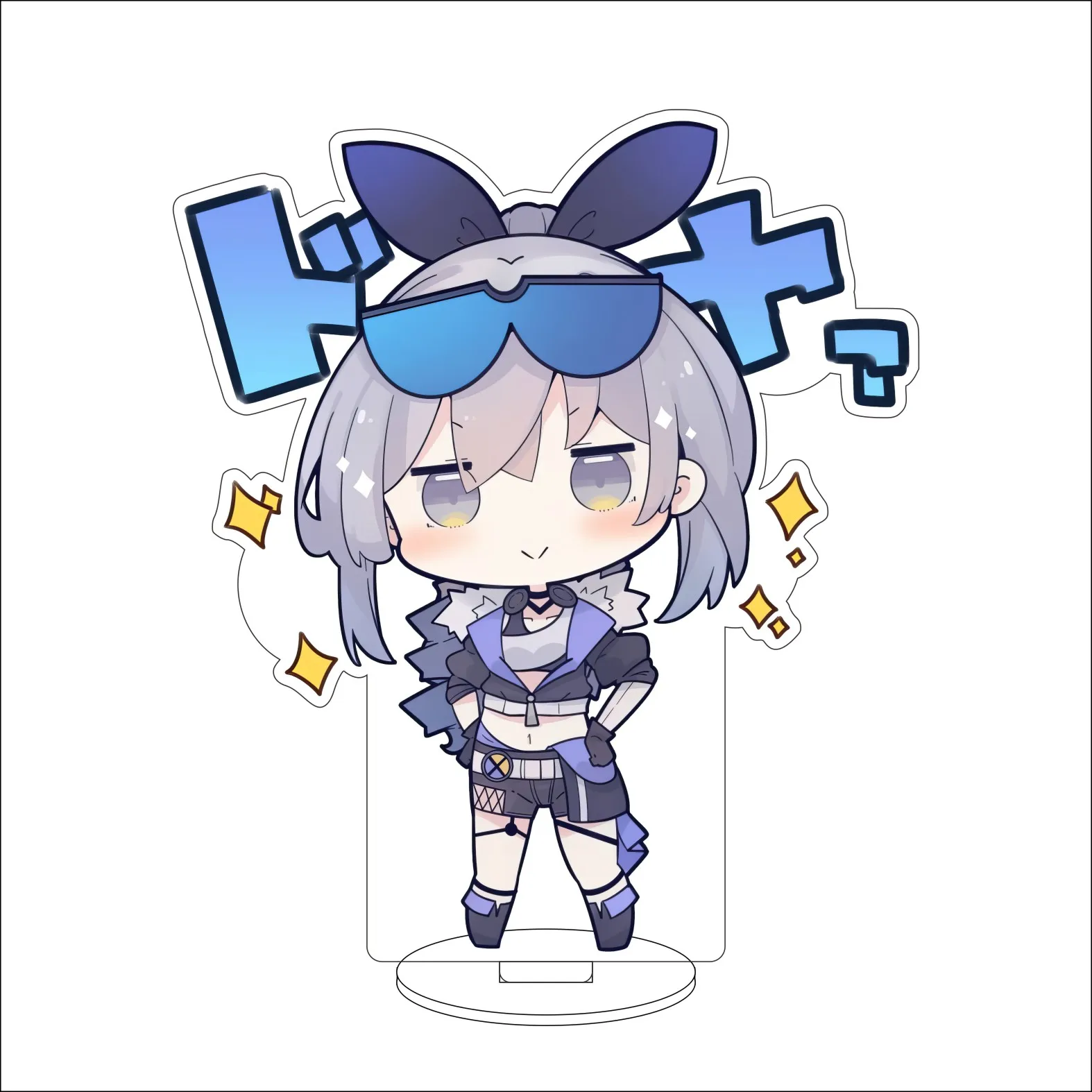 16CM Anime Honkai Star Rail Cosplay Acrylic Stand Ornaments Silver Wolf Figure Stand Halloween Gifts