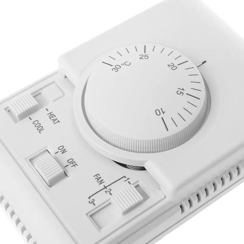 AC 220V Room Mechanical Thermostat Control Switch Air Conditioner Fan Coil Temperature Controller Energy Saving