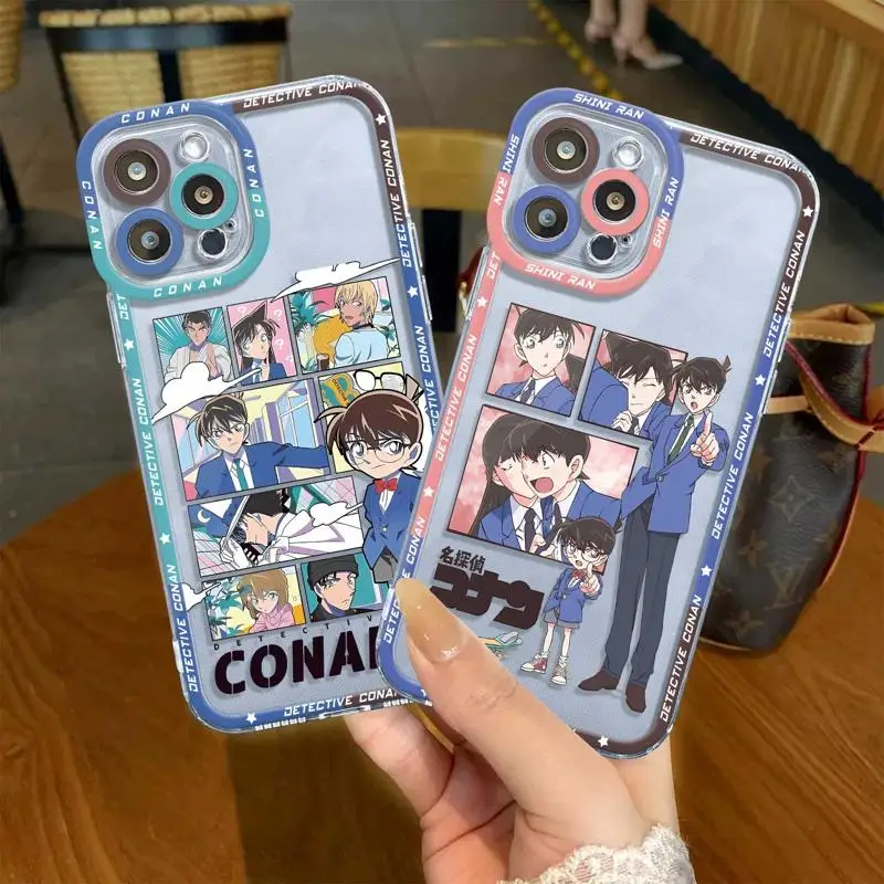 Clear Case For Xiaomi Redmi Note 11 8 9 8T 1 1T 10 Pro 9S 10S 11S Cover for Mi 9A 9 9C 10 10A Anime Cartoon Detective Conan