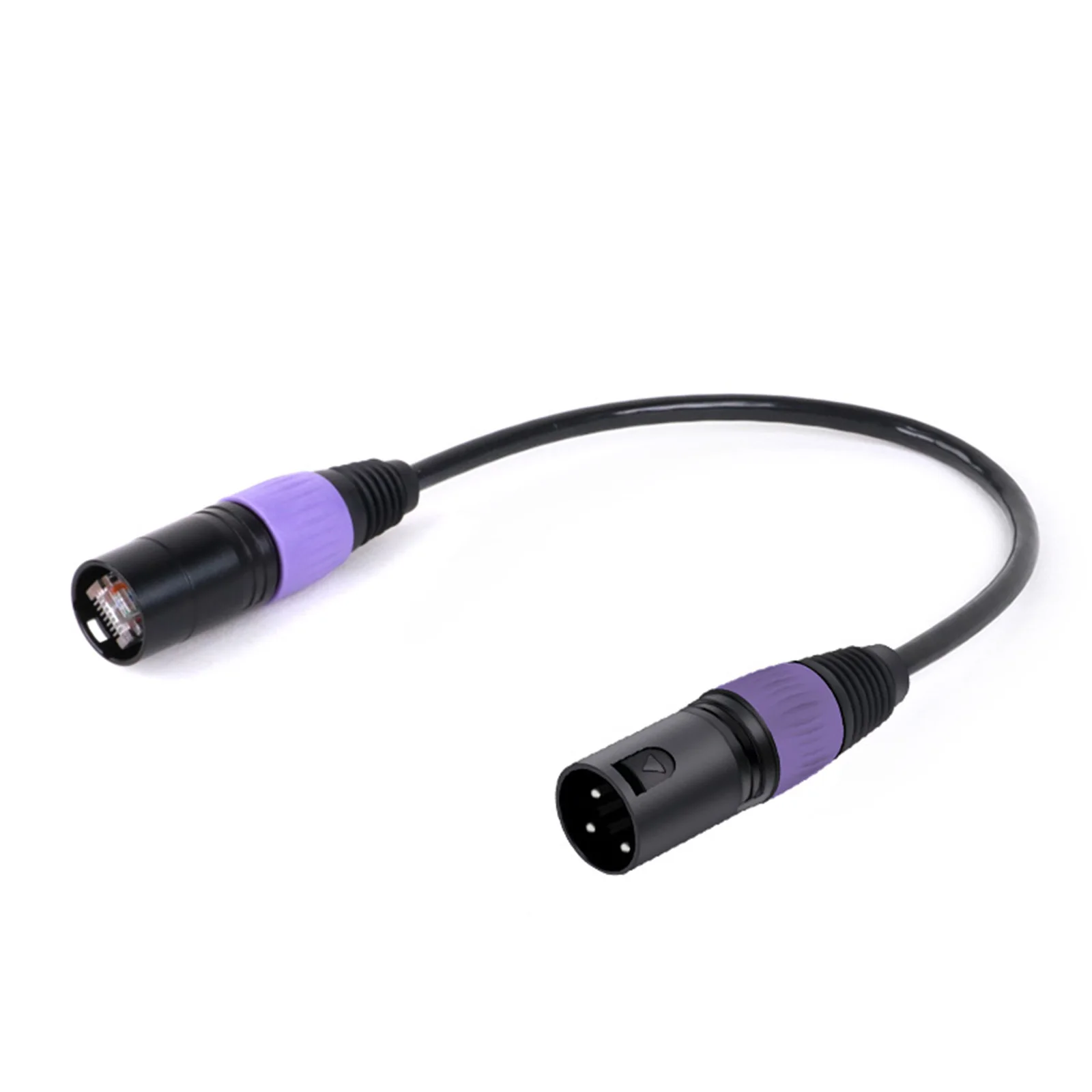 1PC XLR 3-Pin Male to RJ45 Male Adapter Cable with Colorful Zinc Alloy Shell,CAT5 CAT6 SFTP Cable for DMX-CON Controller Series