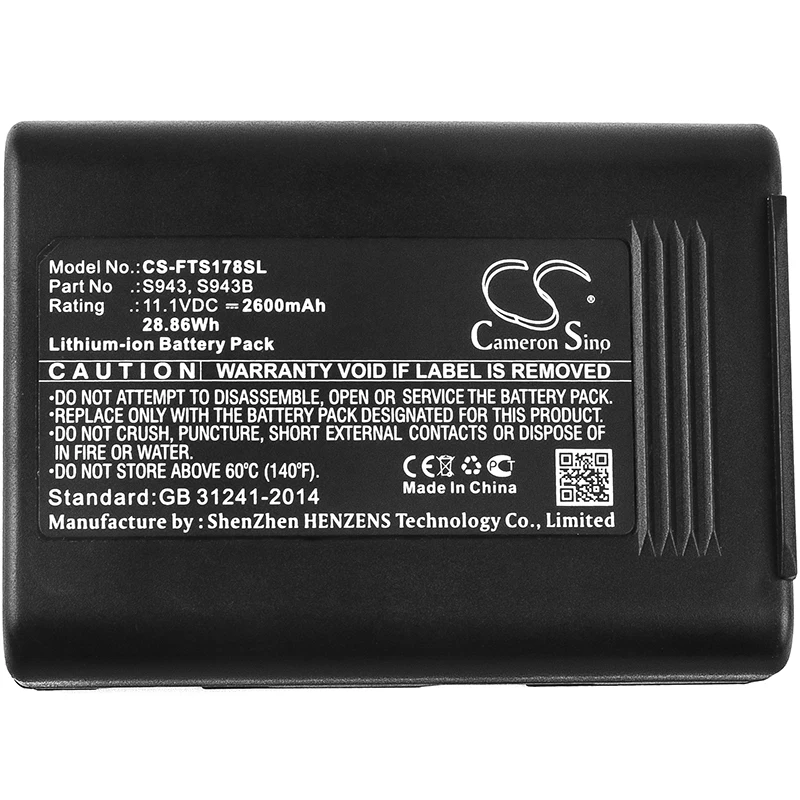 Cameron Sino 2600mAh Battery For Fitel S943  S943B  S121A  S121M4  S122A  S122C  S122M8  S122M12  S123C  S123M4  S123M8  S123M12