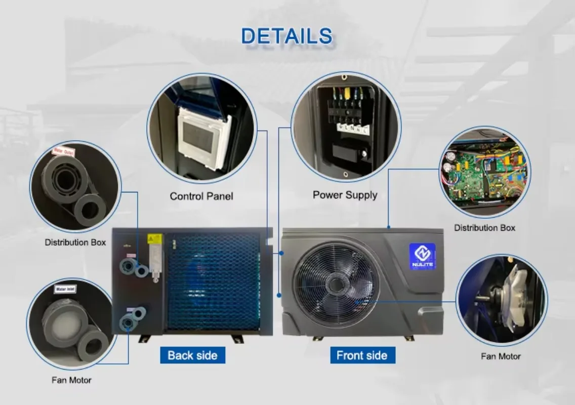 

2025 New China Cheap Heat Pump Europe 7kw R32 Inverter Swim Pool Heat Pump