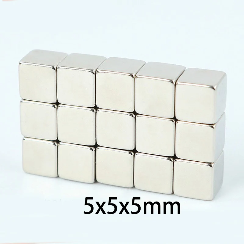 10 قطعة 5x5x5 مللي متر و 10x10x10 مللي متر مغناطيس كتلة مربعة قوية للحرف اليدوية والنماذج والمشروعات الصناعية والسبورة البيضاء ومجموعة العلوم
