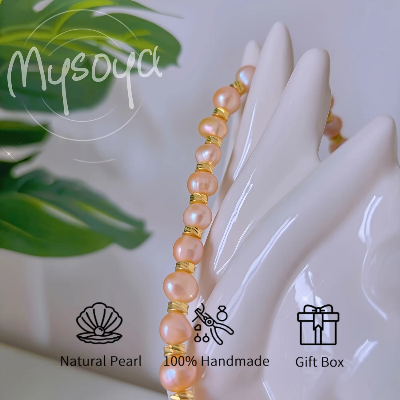 

MYSOYA 8-9 мм розовый пресноводный жемчуг ожерелье унисекс ювелирные изделия несколько размеров подарочная коробка идеальный подарок на свадьбу, день рождения, Рождество