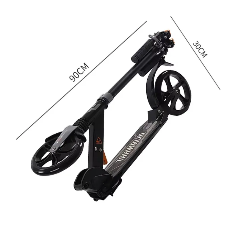 

STLF Dual Suspension Shock Absorbers Portable Manual Brake Dual Wheel Folding Adjustable Scooter