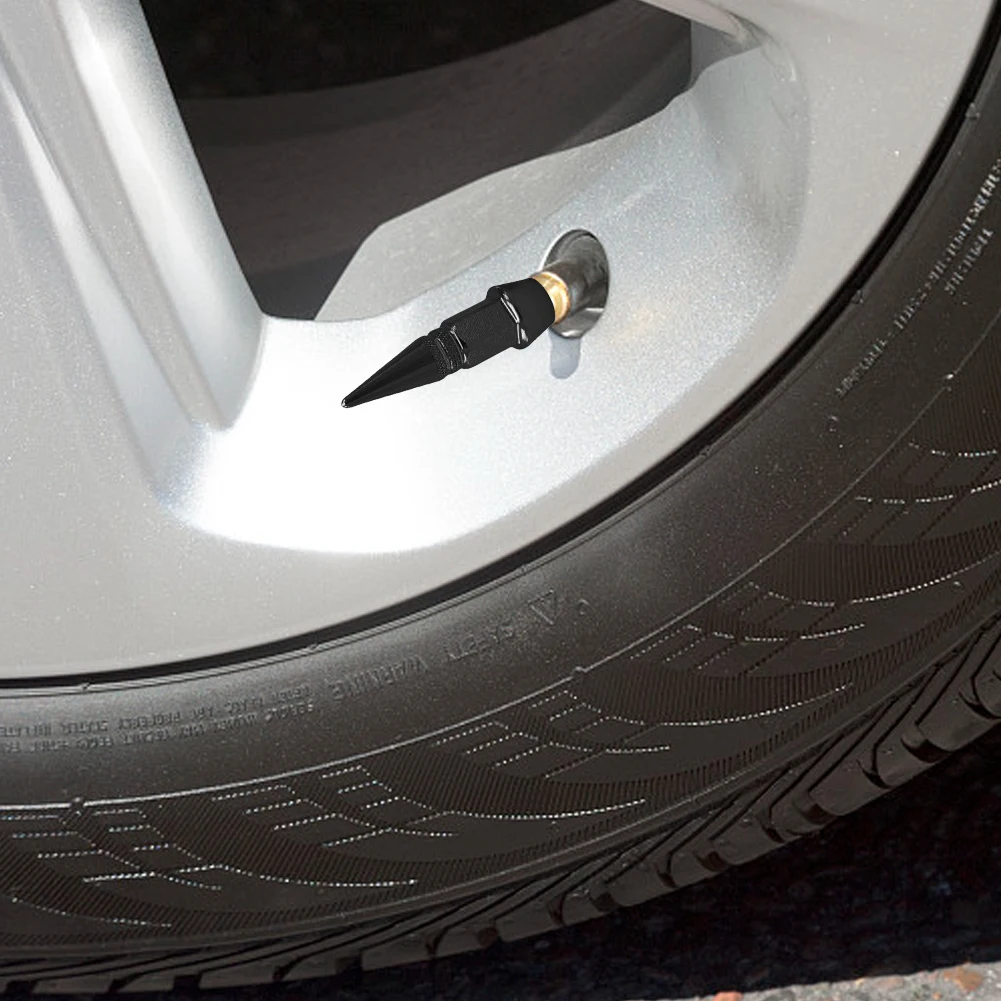 

Колпачки для ниппелей автомобильных шин, алюминиевые, цветные, с шипами, универсальные запчасти для колес автомобиля