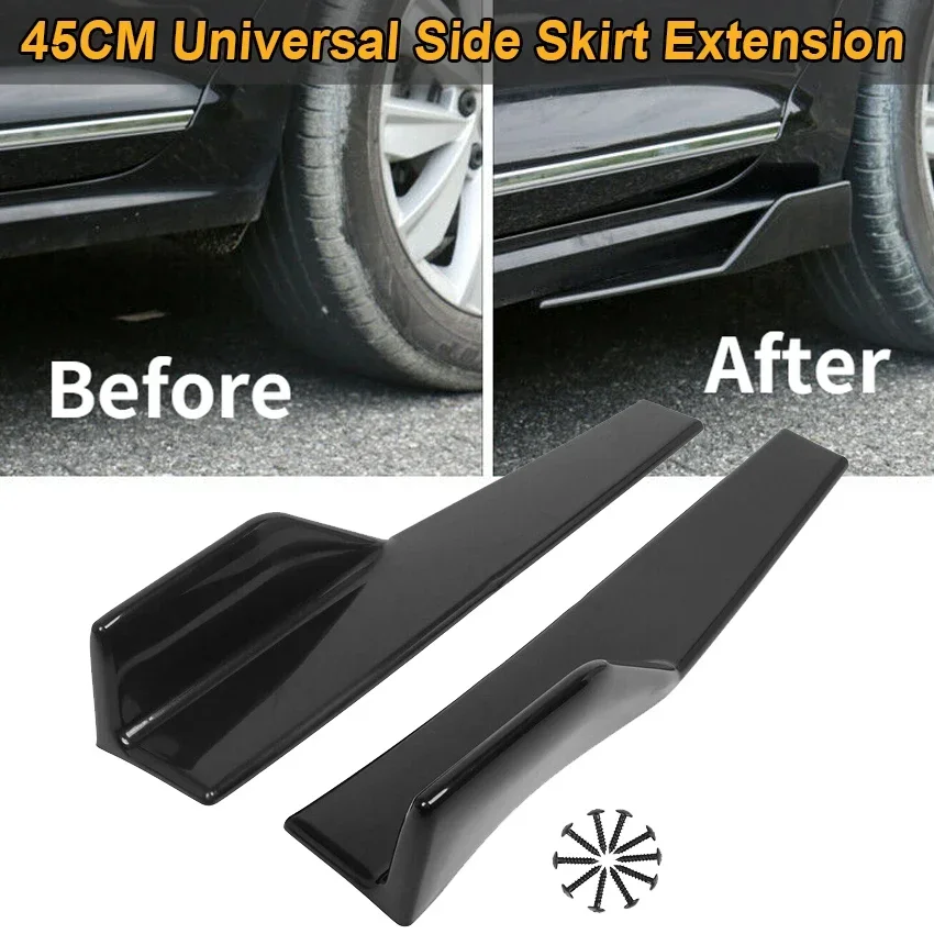 

45cm Universal For Volkswagen VW Arteon CC 2017-2020 Side Skirt Extension Fender Protector Body Kit Spoiler Trim Car Accessories