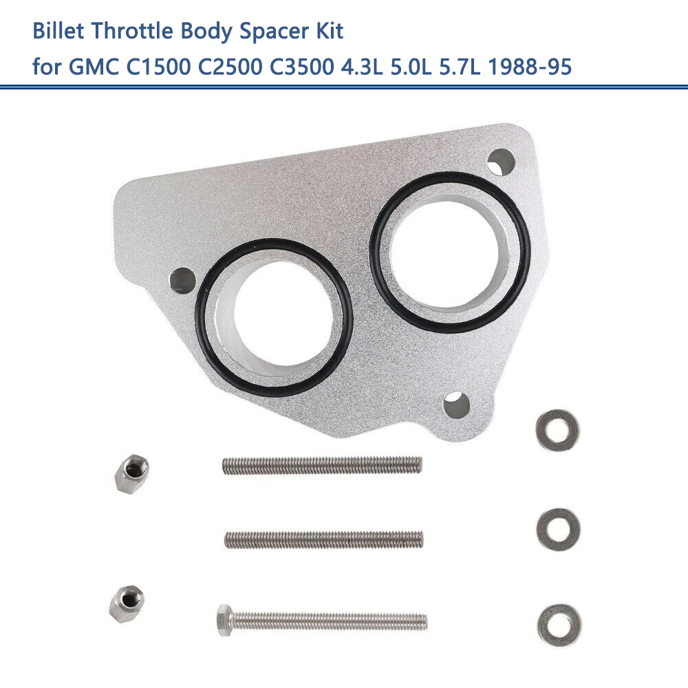Billet Throttle Body Spacer Kit for GMC C1500 C2500 C3500 4.3L 5.0L 5.7L For Chevy Silverado sierra 1988-1995
