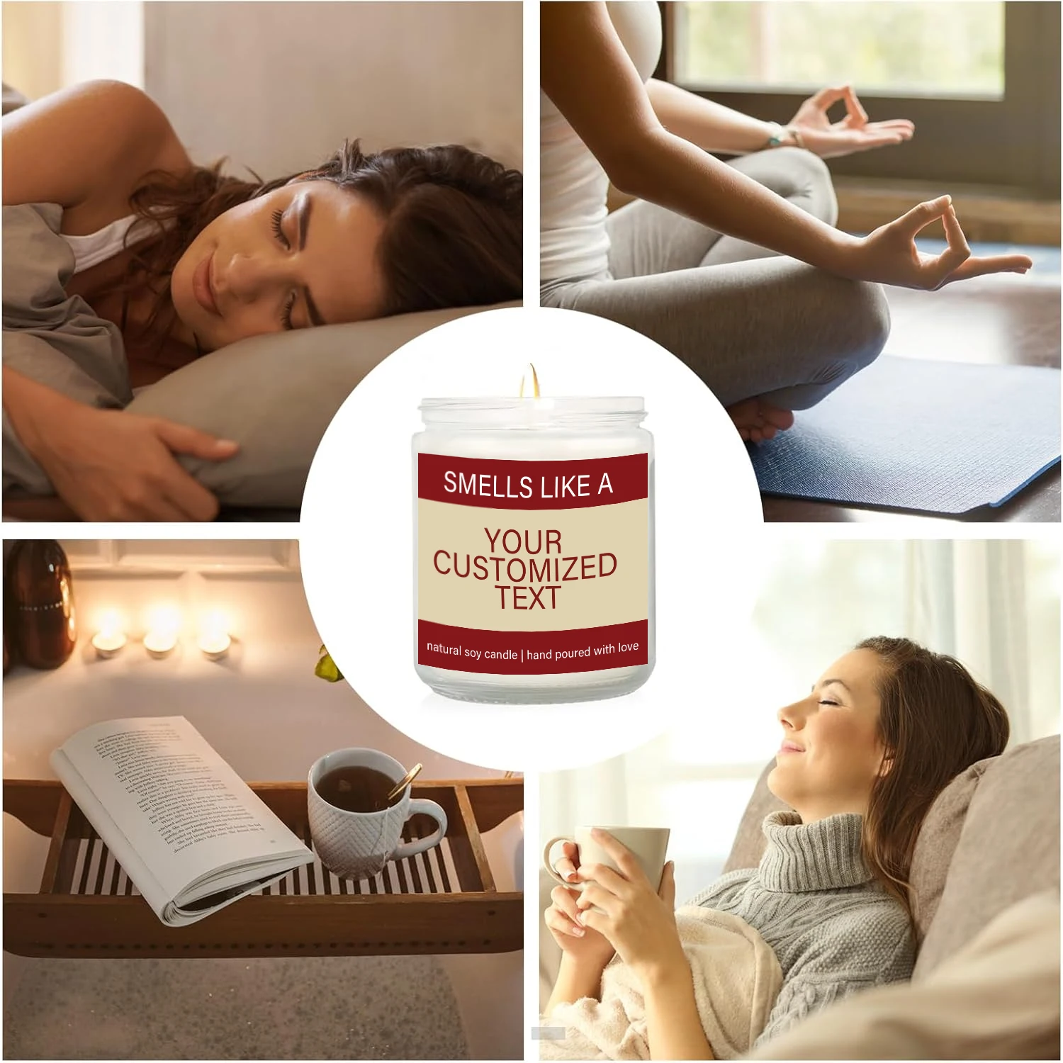 3.5oz Customized personalized aromatherapy candles, suitable for home decoration, holidays, birthdays, Valentine's Day gifts