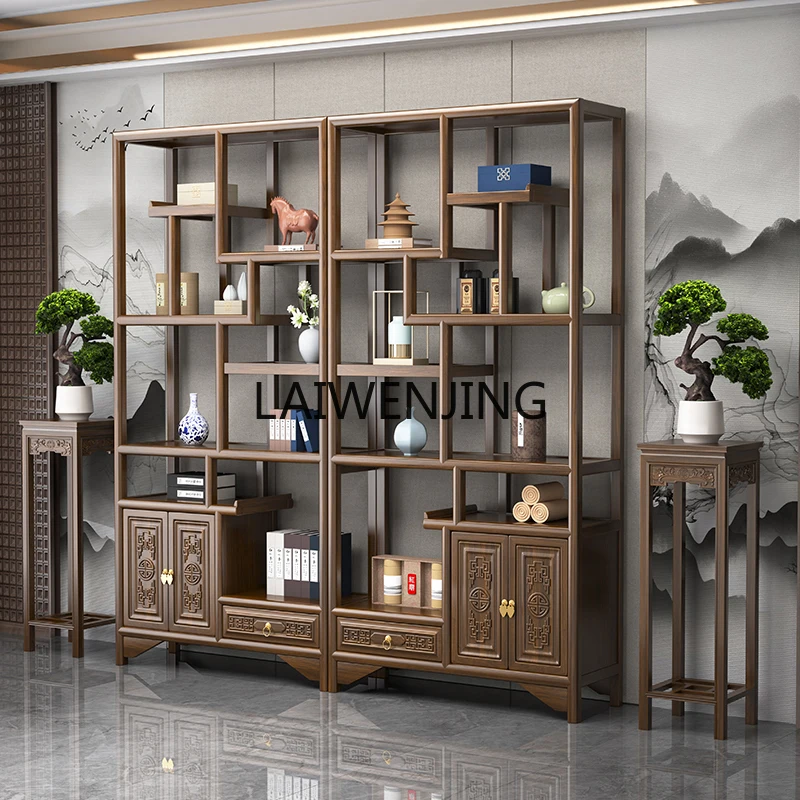 

SGF Solid Wood Chinese Duobao Pavilion Tea Cabinet Shelf Partition Ornament Display Cabinet