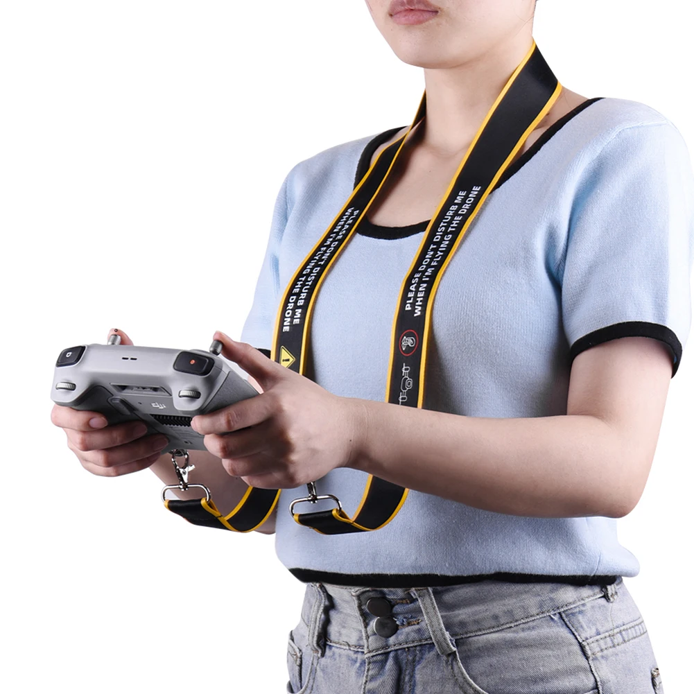 حزام الرقبة الحبل توسيع حبال الحبل مع علامة تحذير حزام التحكم عن بعد ل DJI RC & RC Pro & Mini 3 Pro وحدة التحكم عن بعد