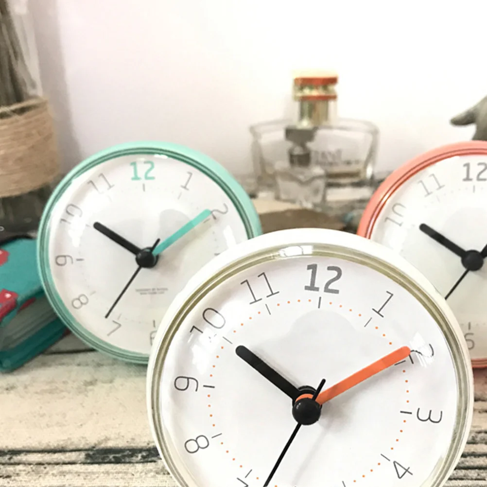 

1Pcs Waterproof Suction Bathroom Clock Creative Gift Decorative Mini Wall Clock for Kitchen Dining Room Easy Installation