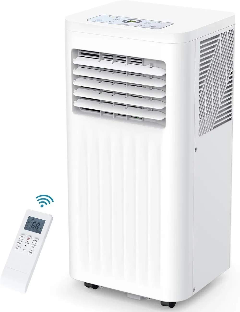 L L # Aire acondicionado portátil Aire acondicionado de 8000 BTU con ventilador de enfriamiento Deshumidificador Modo de suspensión ≤ 55 dB Refrigeración hasta 350 pies cuadrados. Pie.