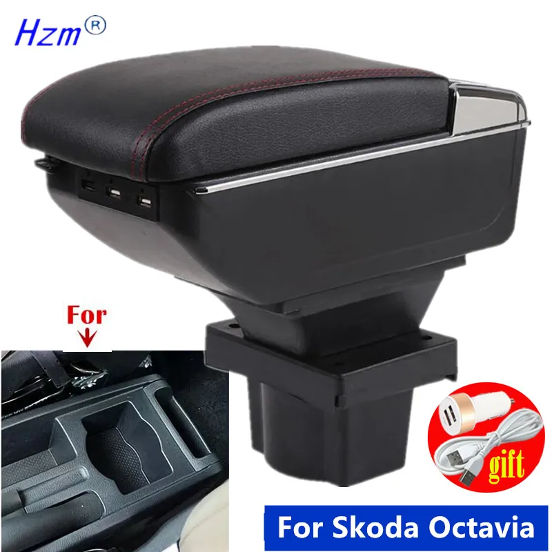 

Central Storage box Car Armrest For Skoda Octavia Armrest box For Skoda Yeti Mk2 2005-2012 Dedicated Retrofit Car Accessories