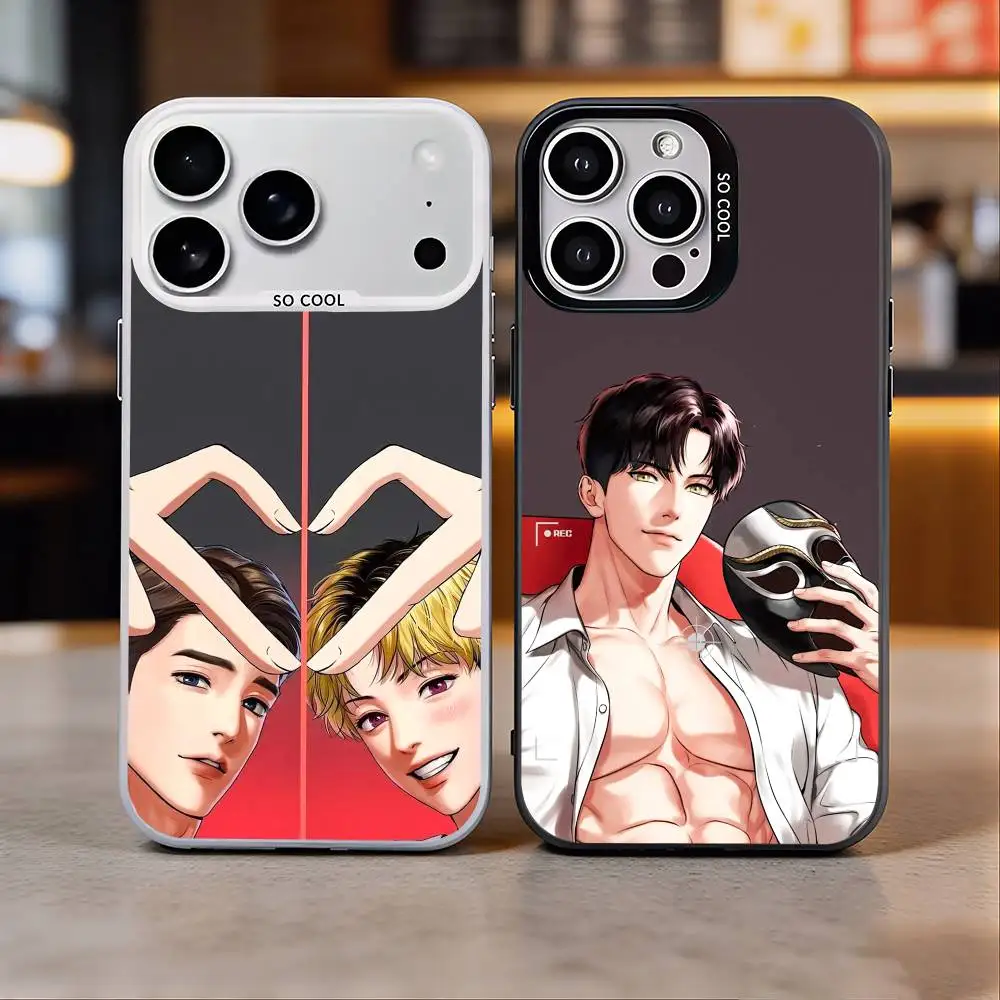 Funda de Teléfono B-BJ A-Alexes Colorida con Parte Trasera Plateada para iPhone 17 16 15 14 13 12 11 Plus Pro Max Plus