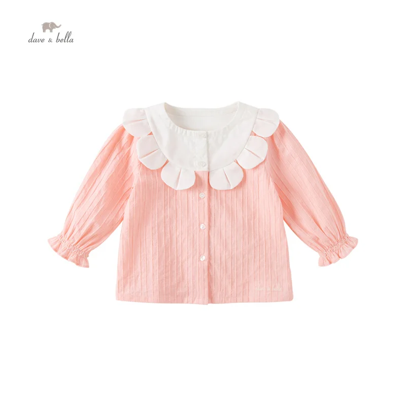 

Dave Bella Children's Shirt Clothes Autumn Girl Baby Lovely Sweet Comfortable Fashion Casual Top Outdoor DB1233530