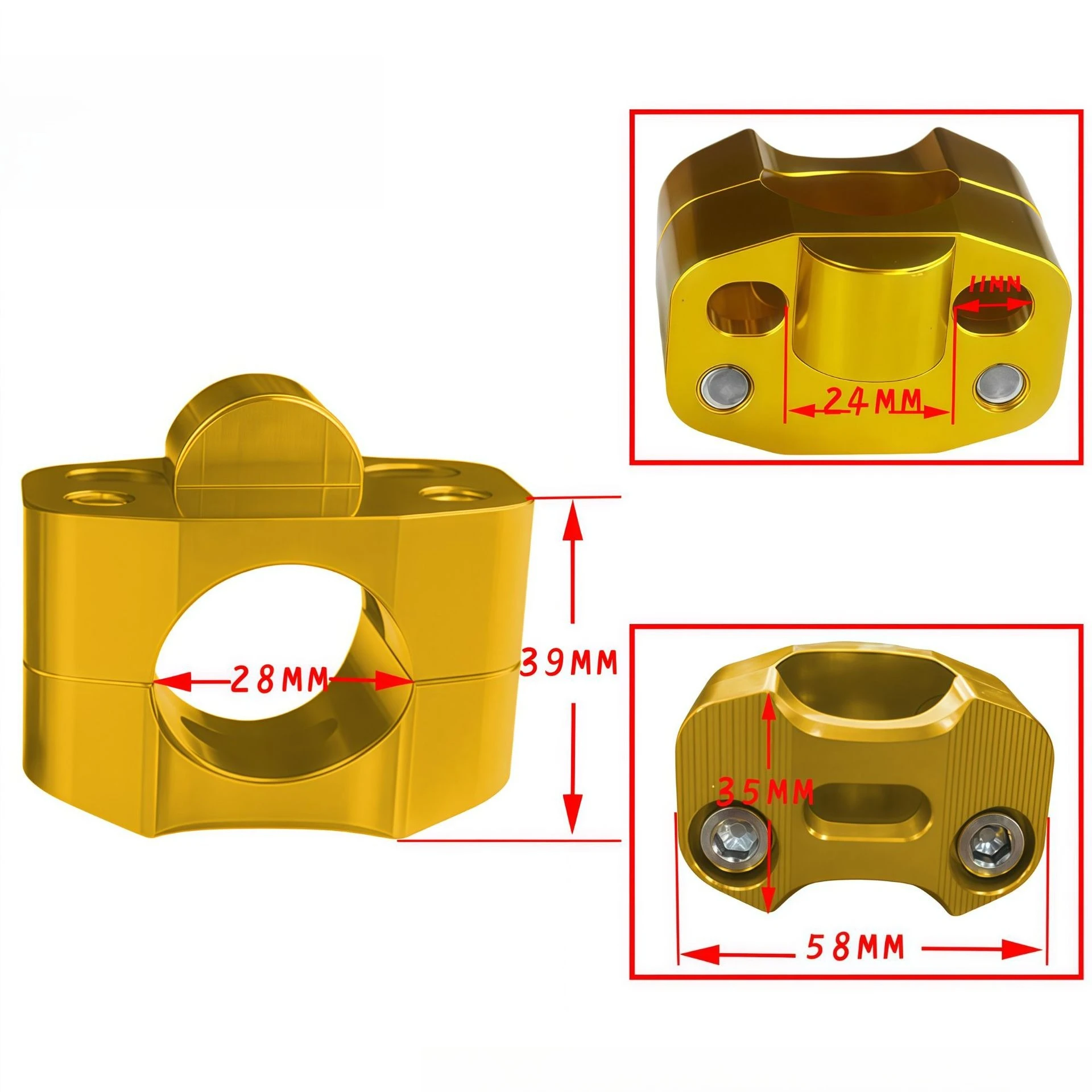 Motorcycle Off-road Vehicle CNC Modification 28mm Caliber BWS Faucet Seat/variable Diameter Handlebar Lifter Fixed Pressure Code