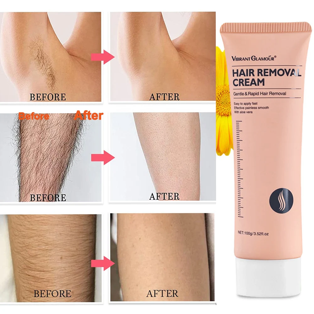 Creme permanente da remoção do cabelo para homens e mulheres, áreas íntimas, depilador indolor, removedor da saúde do cabelo, inibidor do crescimento, corpo