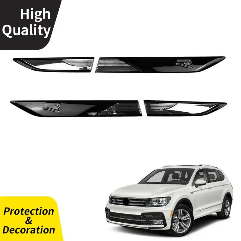 

For VW Tiguan R-Line 2021-2023 New AU05 -4Pcs Side Wing Fender Emblem Badge Stickers Trim Door Decoration Label Auto Accessories