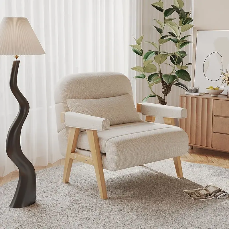 Solid wood sofa bed lazy sofa folding dual-purpose foldable