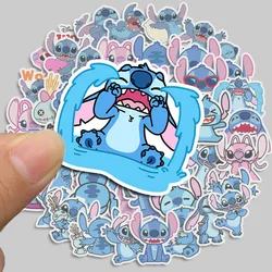 Cartoon Pink Blue Stitch Stickers Cute Kids Gifts Mobile Phone Water Cup DIY Photo Album Stickers Decoration