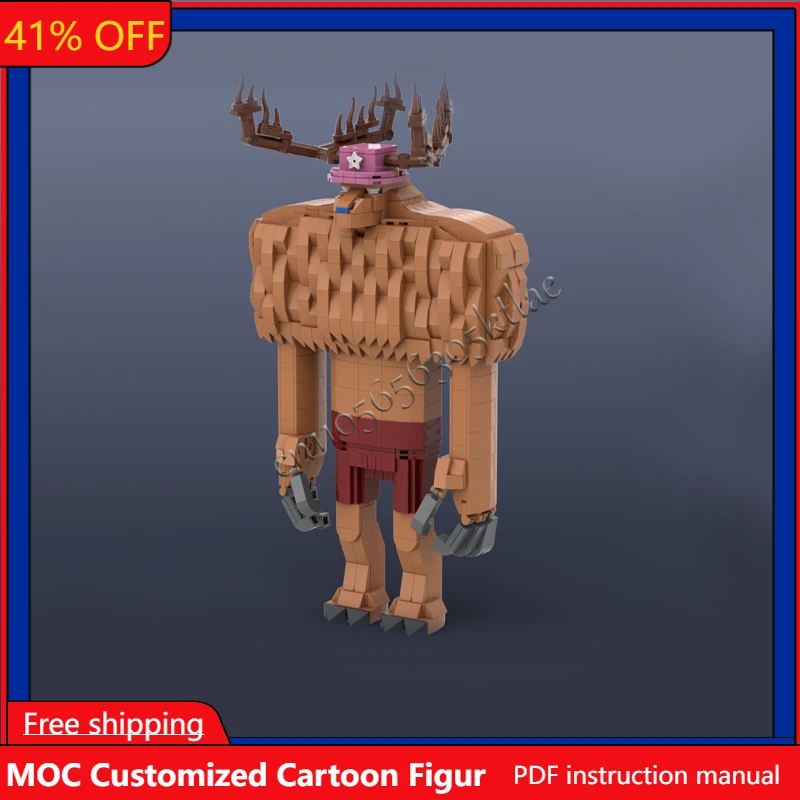 

1310 деталей MOC: Набор для сборки персонажей-монстров-оленей из серии IRyS Brickheaded, DIY-конструктор, подарки для детей