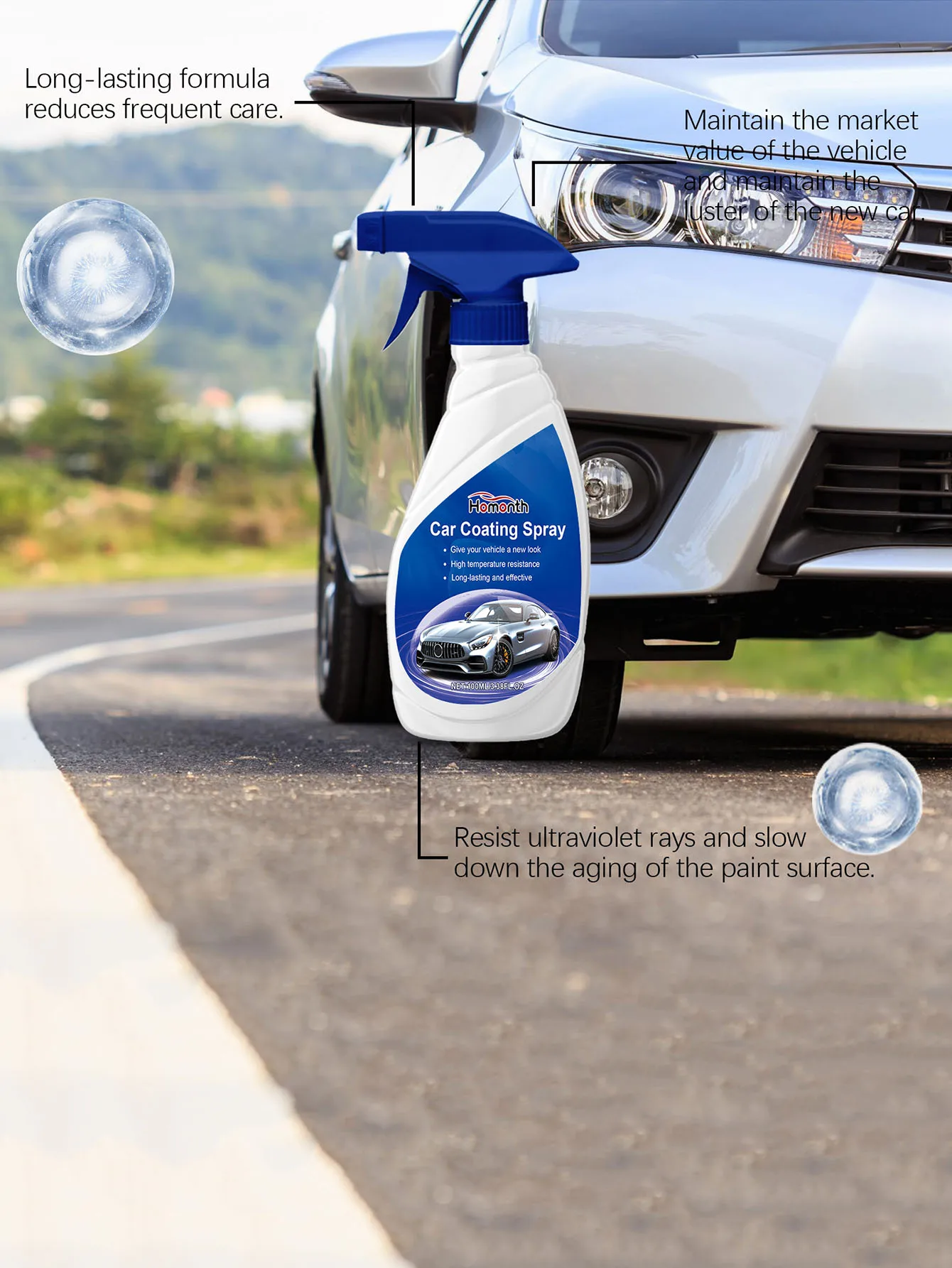 100ml Car Coating Agent Auto Spray For Protection Waterproof Dustproof Coating For Cars Revitalizing Polish Repair Accessories