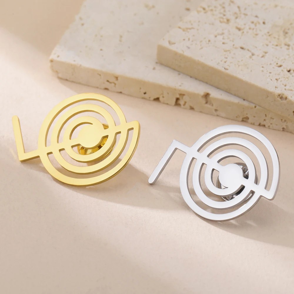 Dawapara Cho Ku Rei Brosche Pins Heilung Symbol Yoga Spiritueller Schmuck Reiki Chokurei Heilige Geometrie Edelstahl Zubehör – Detail 6