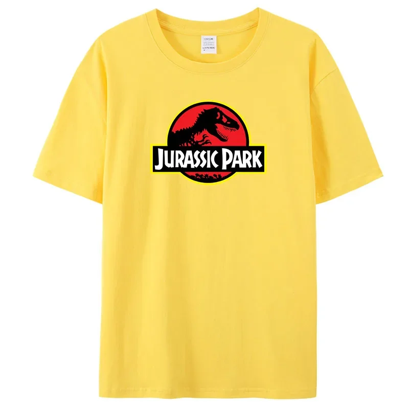 Jurassic Park T-Shirt Men 100% Cotton Printed T-Shirts Casual Women Funny Tops Jurassic World Tees Short Sleeve Cool T-shirt