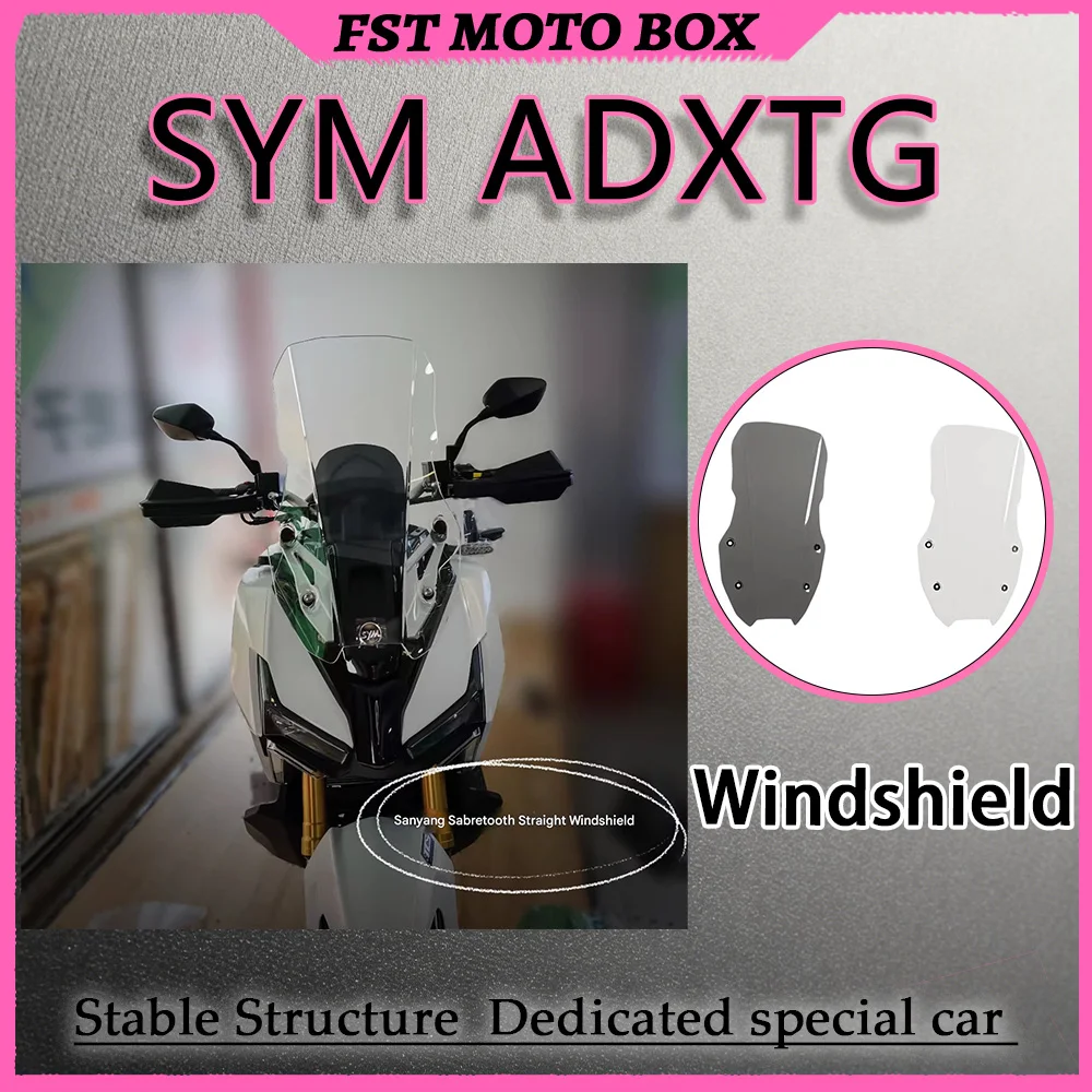 FOR SYM ADXTG Straight Elevated Windscreen Modified Flat Front Wind Deflector Efficient Airflow Diversion Motorcycle Accessory