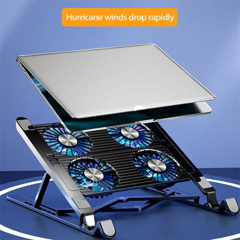 Laptop Cooler Base Stand with 2/4 Fans Foldable Laptop Cooling Pad Adjustable Notebook Stand for 11-17. 3 Inch with Cool Fans