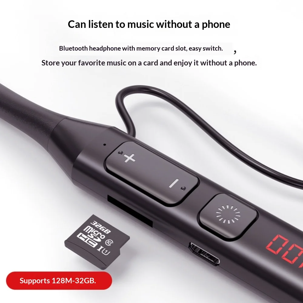 2025 New Model High Appearance Value Neck-hung Bluetooth Headphones Non-In-Ear Comfortable To Wear Noise Cancellation Stereo Sou view 5