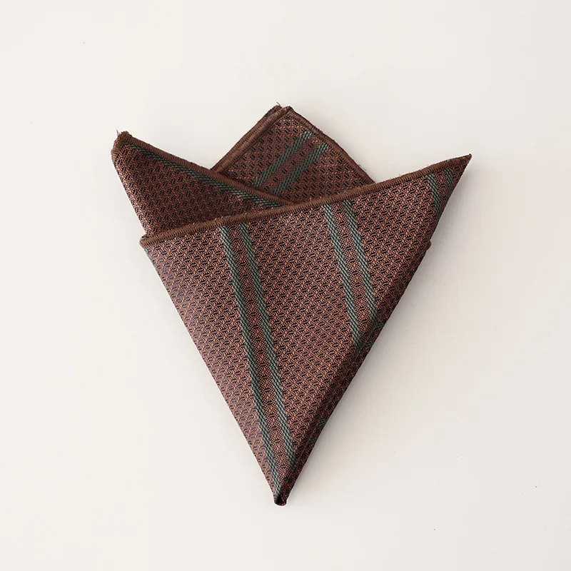 Retro Coffee Beige Orange Pocket Square for Men, Stylish Accessory