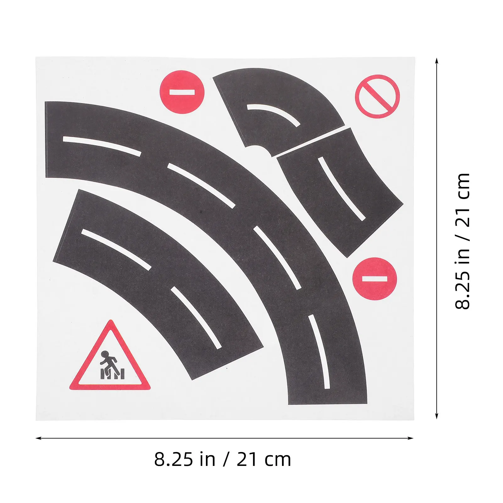 10 Sets Adhesive Traffic Sign Curve Road Stickers for Decorative Signage