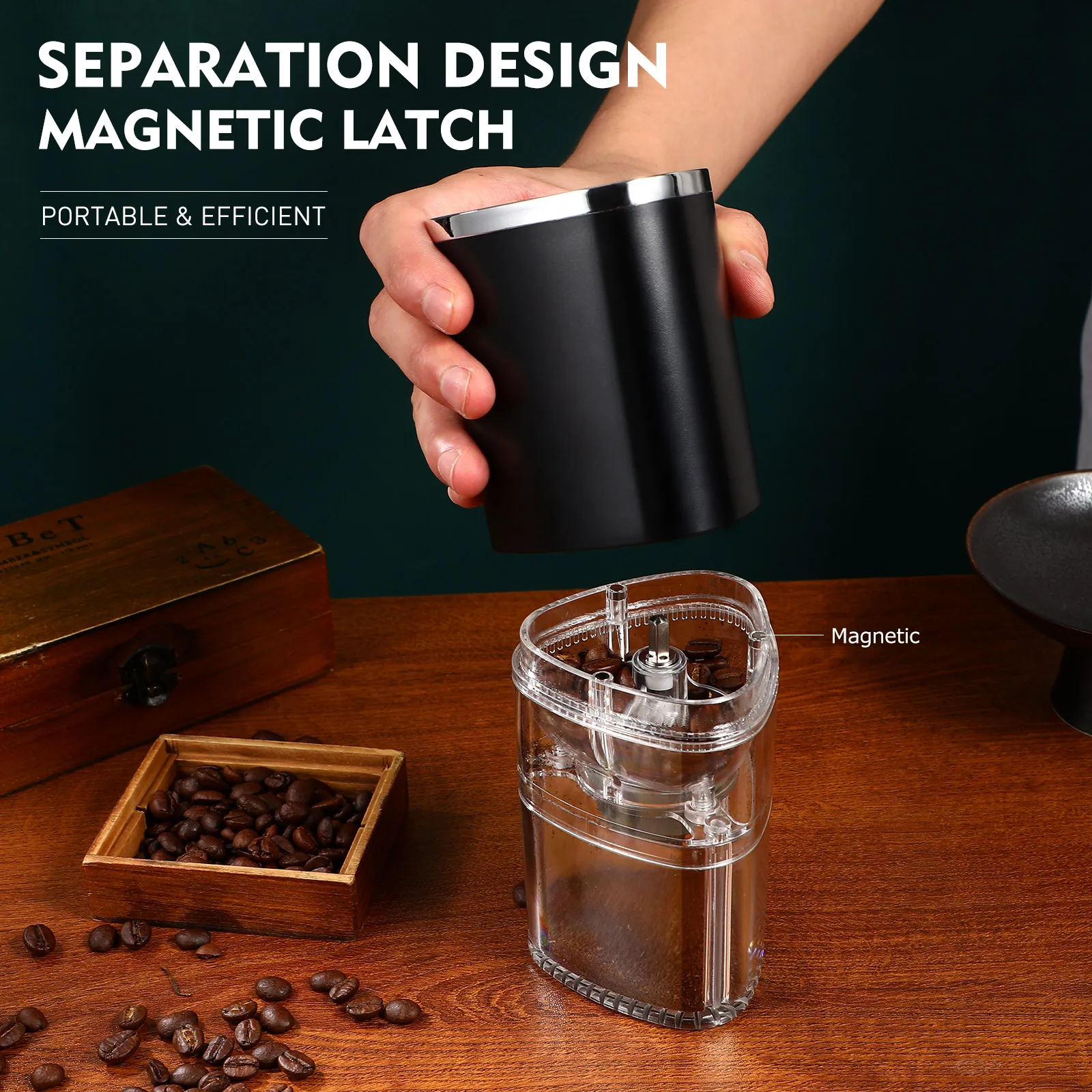 

Electric Bean Machine Conical Burr Grinders For Coffee Beans Coffee Grinding Machine Rechargeable Home Use Adjustable Thickness