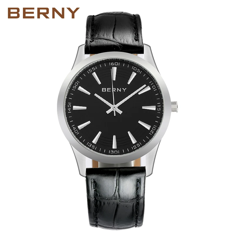 

BERNY Business QuartzWatch for Men Original Fashion Leather Strap Fashion Luxury Men Watches Waterproof Reloj Hombre Wristwatch