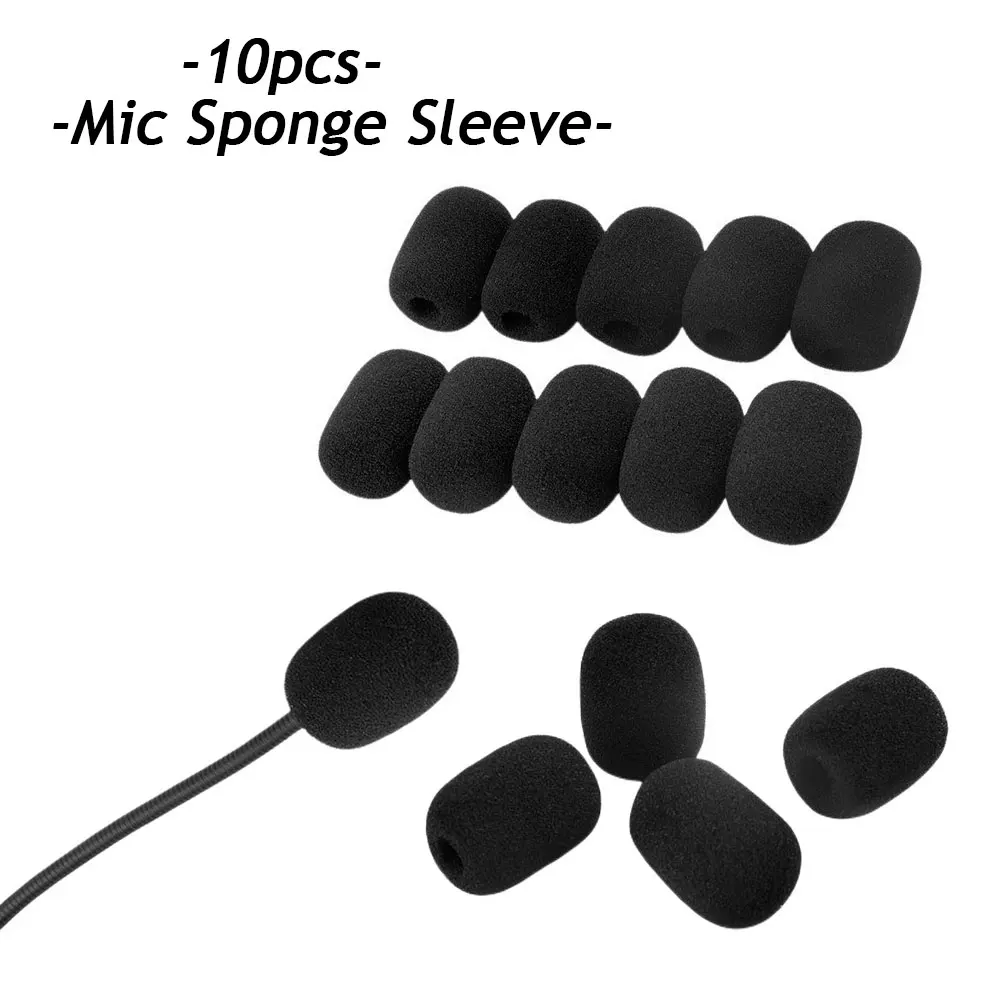 

10Pcs Mini Microphone protective case Covers Replacement Sponge Cover Headset Mic Foam Cover Protective Cap for Meeting Mic