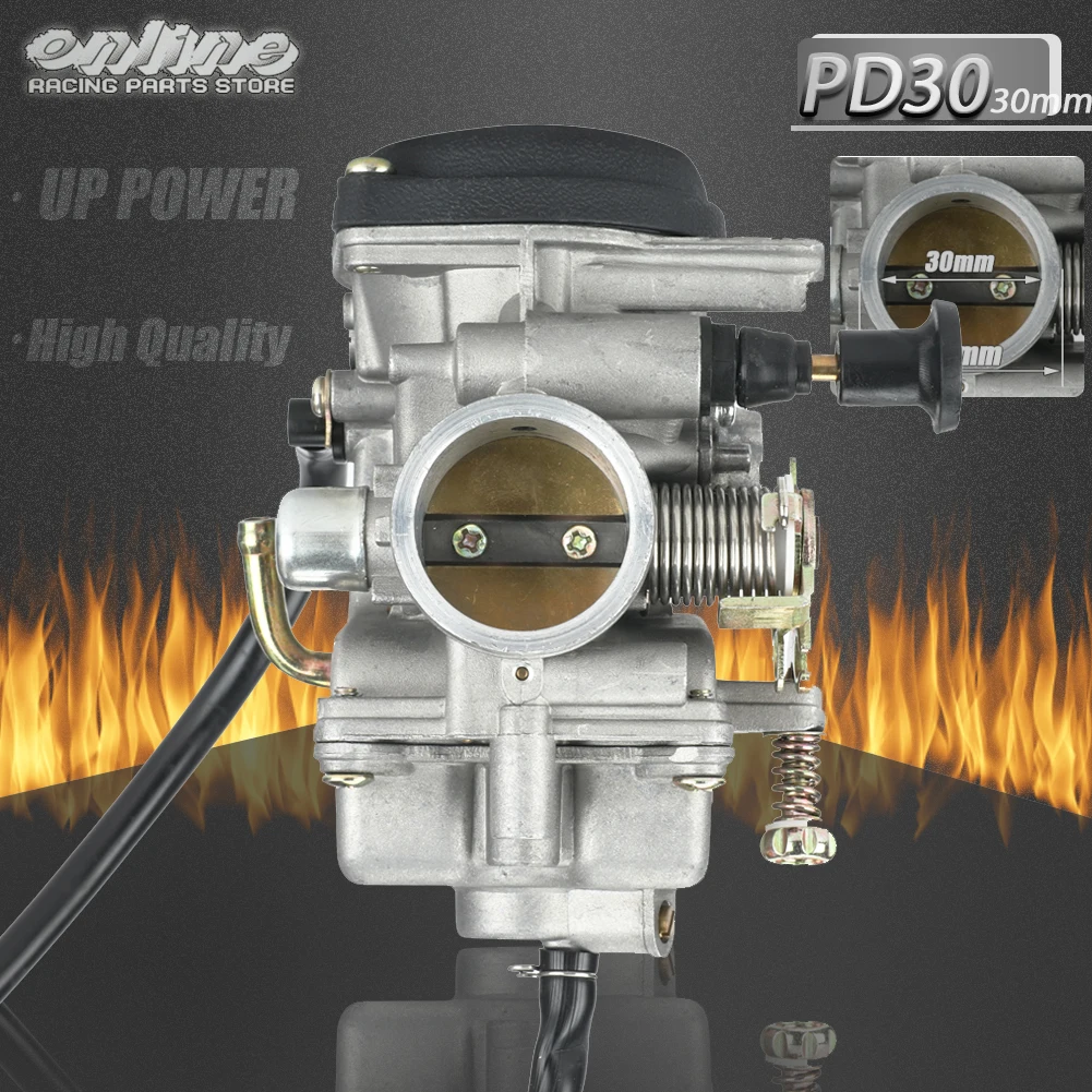 PD30 30mm Motorcycle Carburetor For JIANSHE QingQi 250 JS GXT 250 QM250GY ATV Quad Motocross Parts Carburador Manual Choke Carb