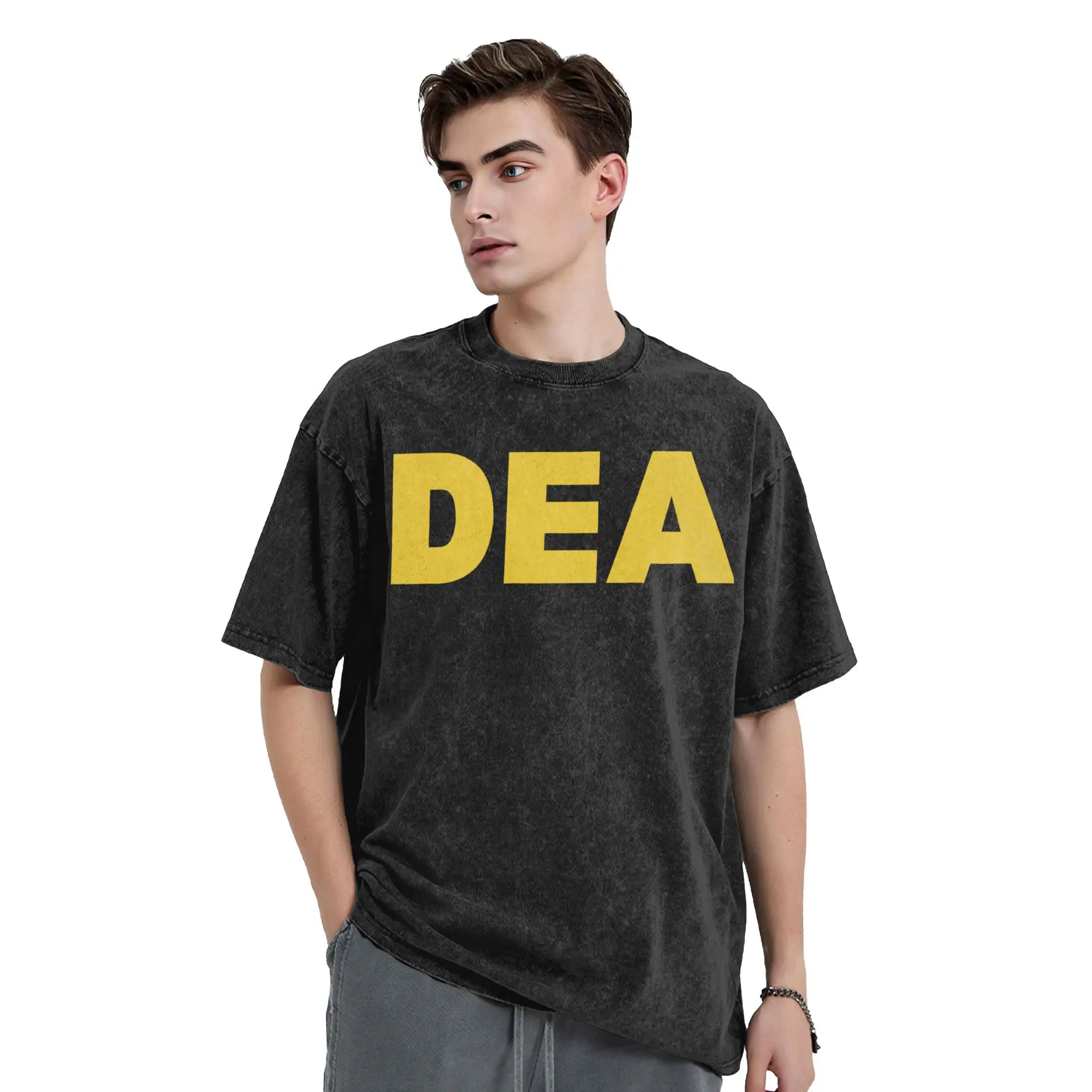 DEA Drug Enforcement Administration T Shirt Washed Cotton Harajuku T-Shirt  Vintage Tops Streetwear Graphic Printed Tee Shirt