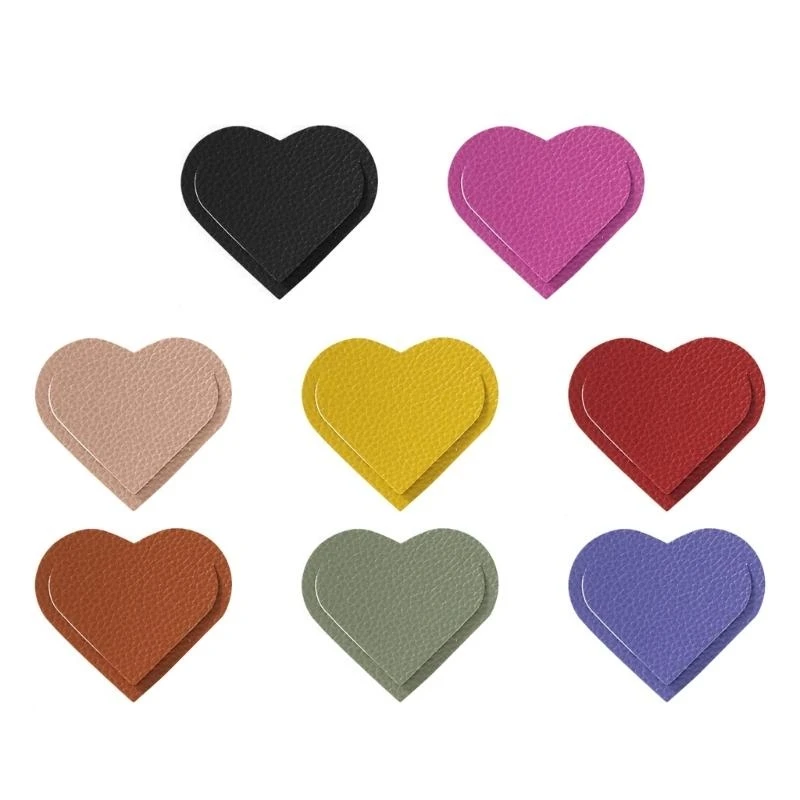 

DXAB 10 Pcs Bible Bookmarks PU Leather Bookmarks Heart Shaped Bookmarks Creative Page Marker Reading Supplies for Teacher