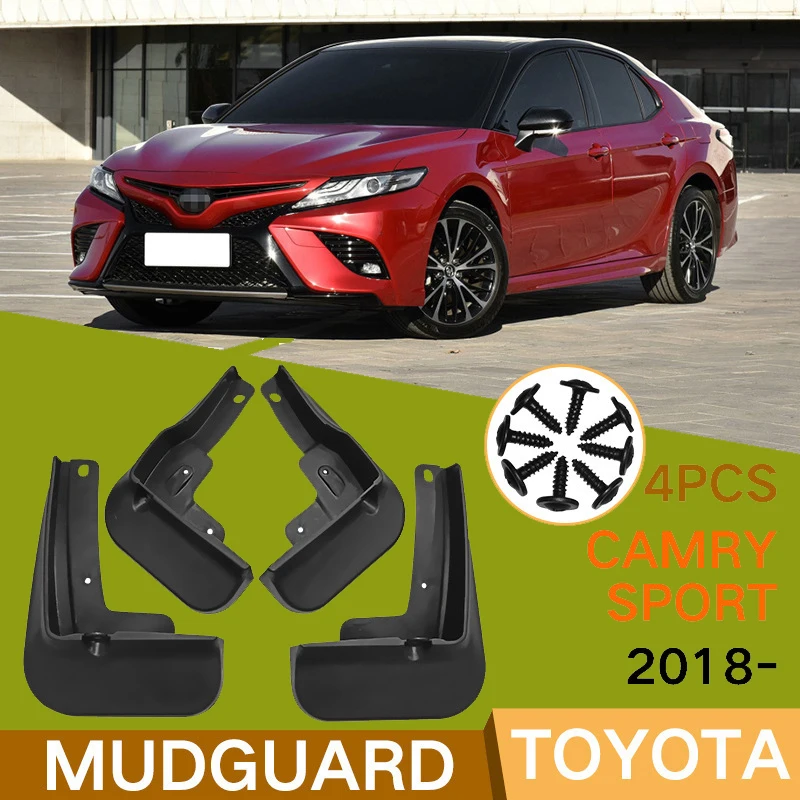 

4Pcs For Toyota Camry Sport 2018-2023 2019 2020 2021 2022 Car Tires Fenders Waterproof Mudguards PP Plastic Accessories