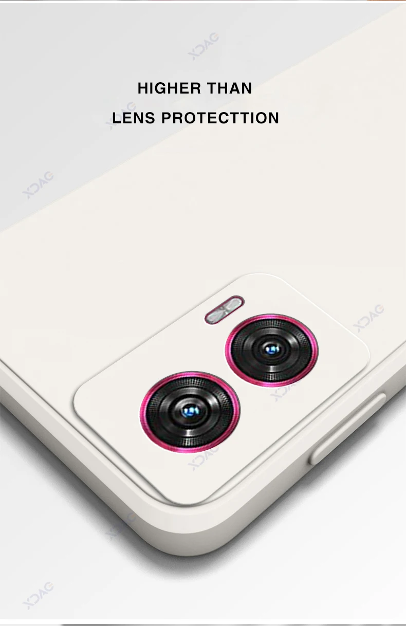 Original quadratische Flüssigsilikon-Handyhüllen für Motorola Moto Edge 50 Fusion 5G 360 Soft Back Covers Edge50Fusion stoßfeste Tasche – Detail 4