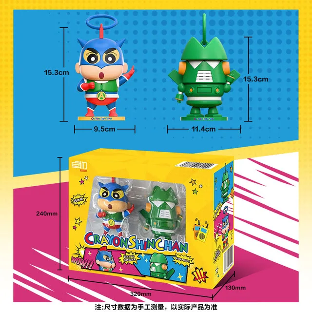 Ensemble de talkie-walkie portatif Crayon Shin Chan, avec cordon et pendentif en acrylique, idéal pour les jeux interactifs en extérieur.