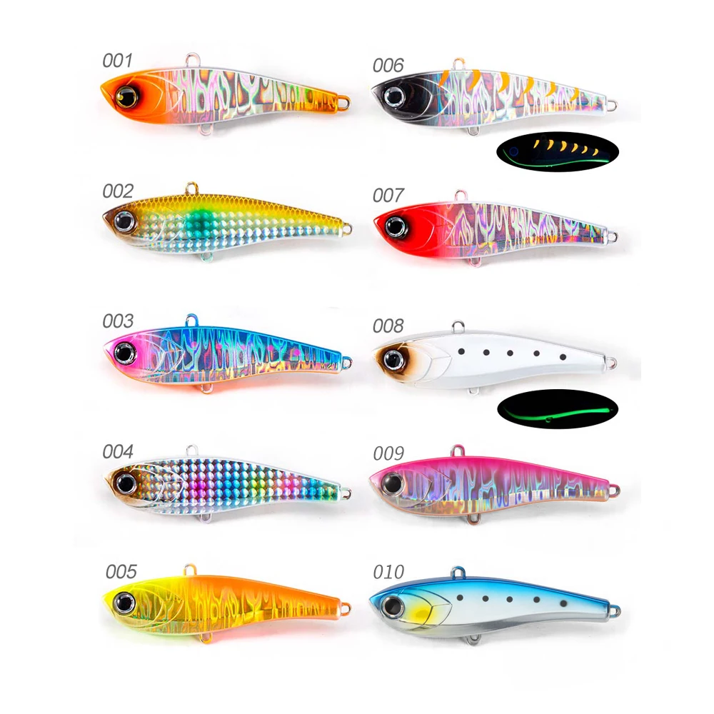 D1 Fishing Sinking VIB Balancers Lure 52mm/10g 68mm/17g 85mm/34g Luminous Body Winter Fishing For Bass Tuna Pecsa Tackle