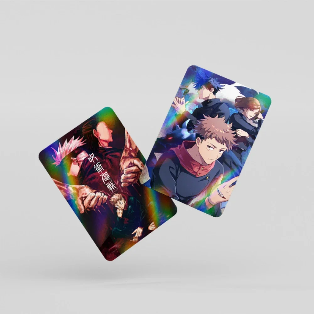 30PCS Dragon Ball Laser Flash Cards ONE PIECE HD Color LOMO Card NARUTO Cartoon Peripherals Anime Cards Jujutsu Kaisen Kids Toys