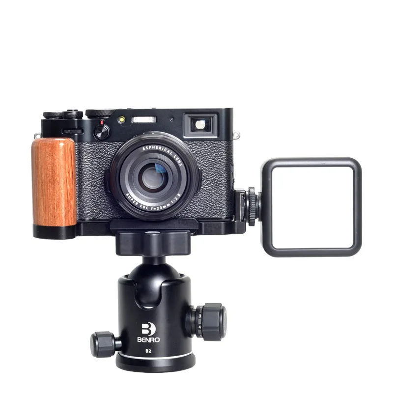 Soporte en L de madera para cámara Fuji X100V Fujifilm, placa Vertical de agarre